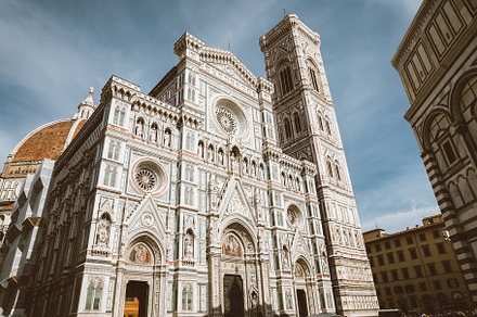 Cattedrale di santa maria del fiore stock photo containing campanile and, an Architecture Photo by TravelFlow
