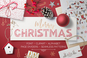 CHRISTMAS font ❆ clipart ❆ patterns