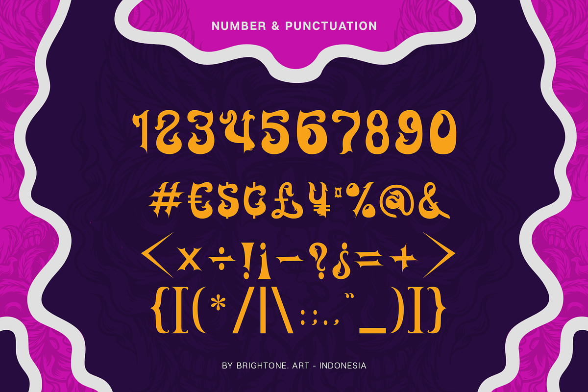 Tetradoth - Psychedelic Font, a Font by Brightone (Photo 3 of 9)