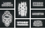 PSD Electric Editable Text Effect, a Layer Style Add-On by Photoshop Action (Thumbnail 2 of 19)