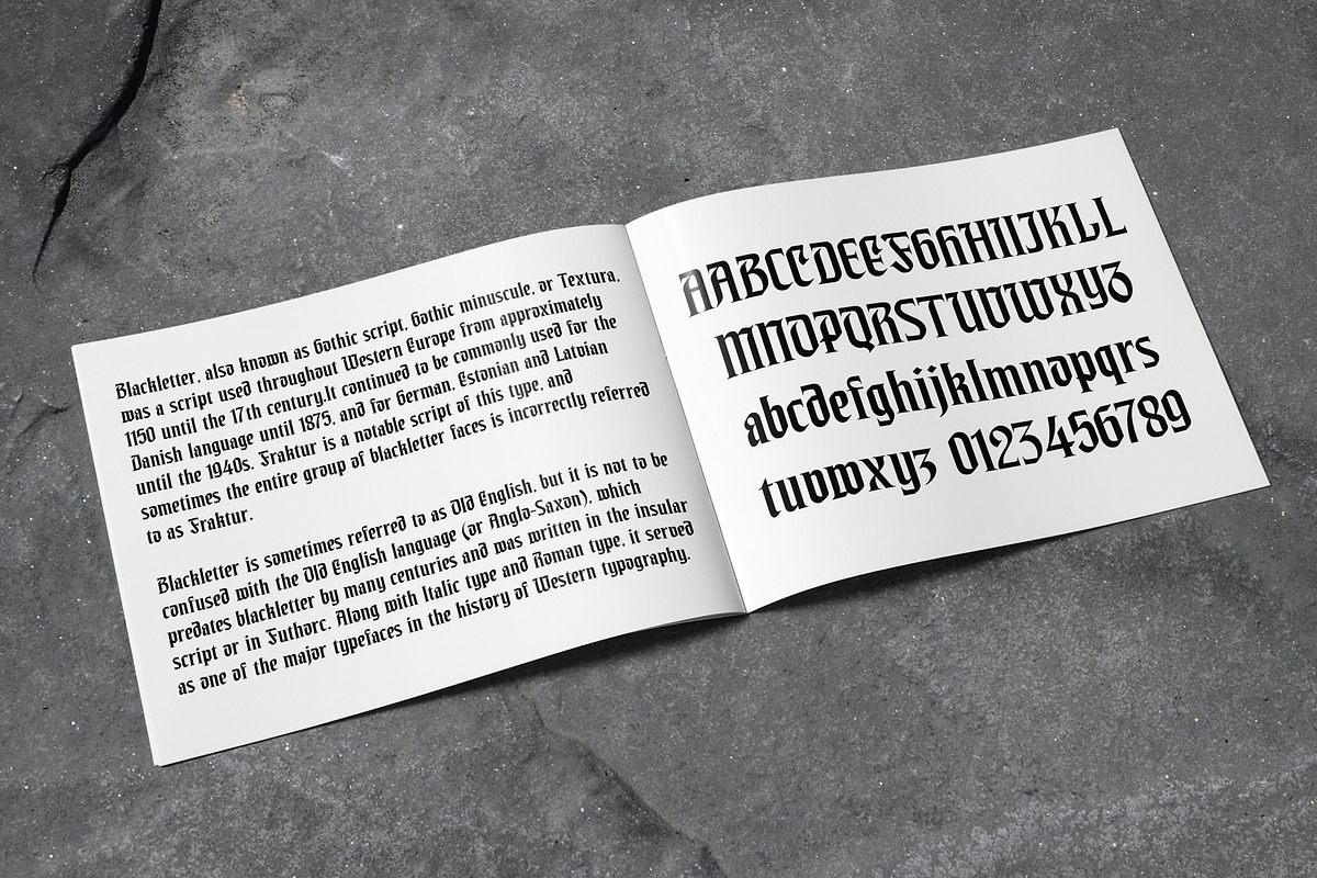 ED Faliraki Typeface, a Blackletter Font by Emyself Design (Photo 6 of 10)