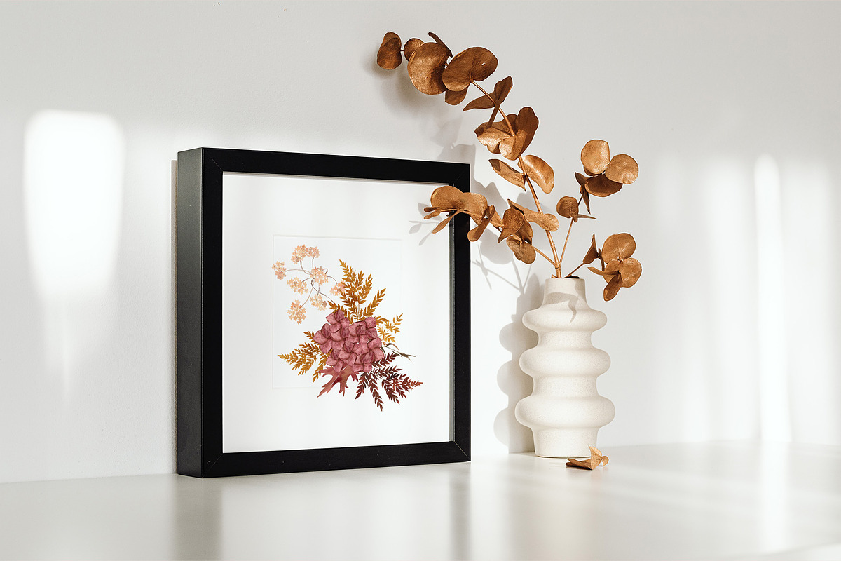 Everlasting Fall Pressed Wildflowers, a Seasonal Illustration by Catch the Dream Art (Photo 4 of 13)