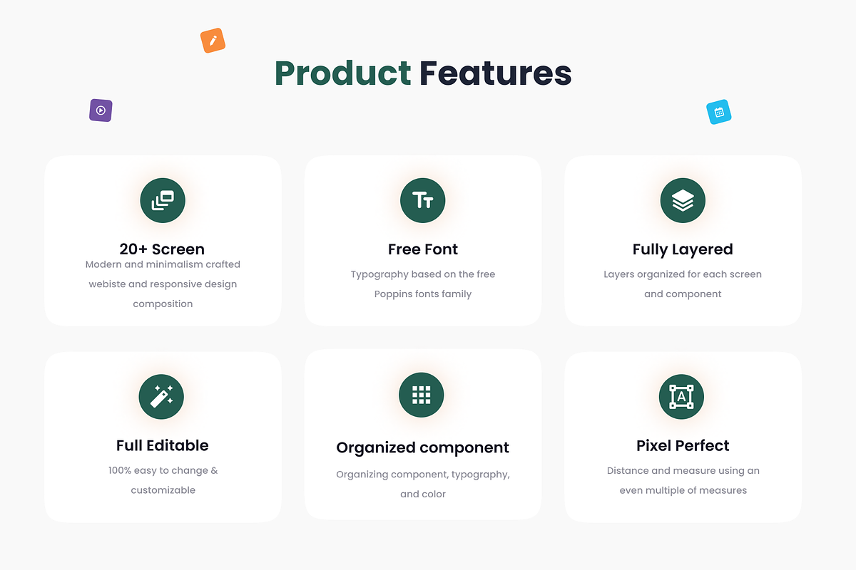 Website Online Course UI Kits, an UI Kit Template by Minialis