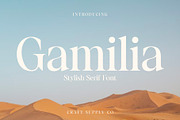 Gamilia - Stylish Serif, a Serif Font by Craft Supply Co. (Thumbnail 1 of 8)