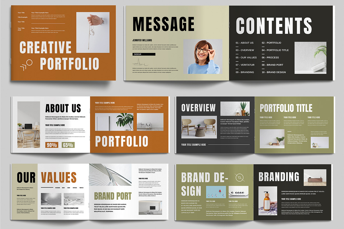Creative Portfolio Brochure Template, a Brochure Template by MightyDesign (Photo 2 of 6)