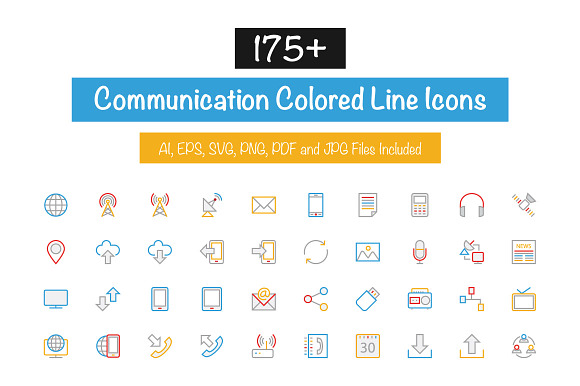 175 Communication Colored Line Icon