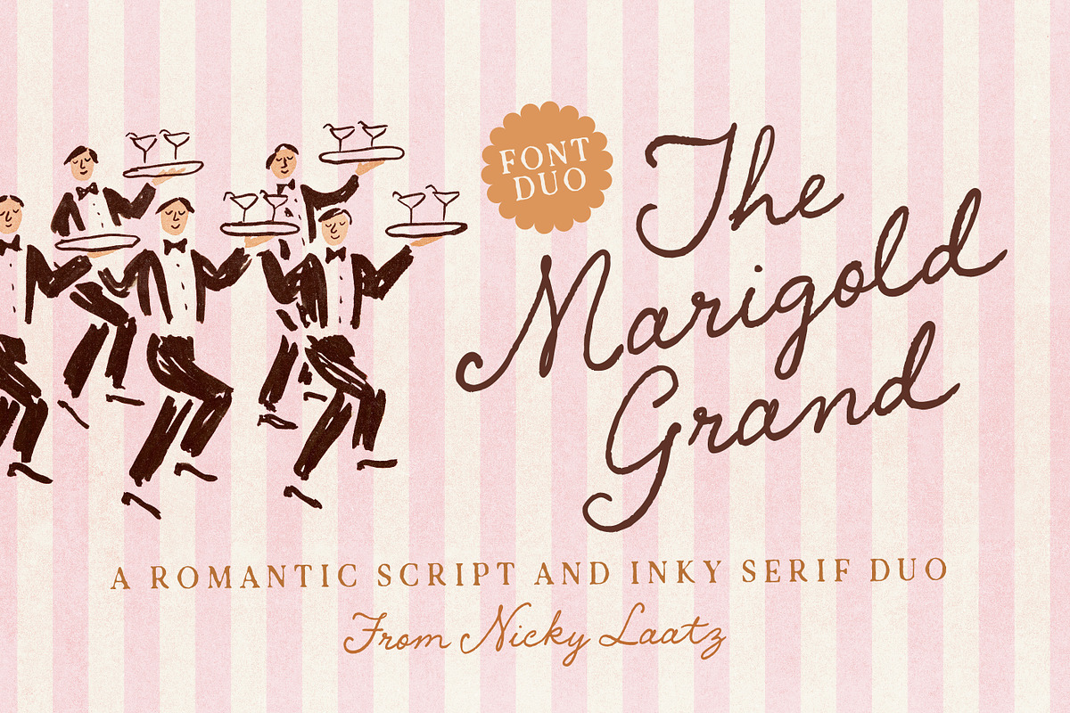 The Marigold Grand Font Duo, a Handwritten Font by Nicky Laatz (Photo 1 of 23)