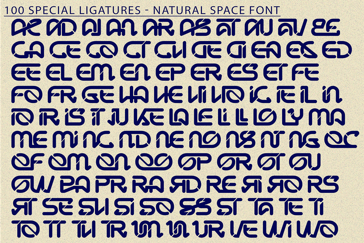 Natural Space - Futuristic Font, a Sans Serif Font by 177Studio (Photo 7 of 8)