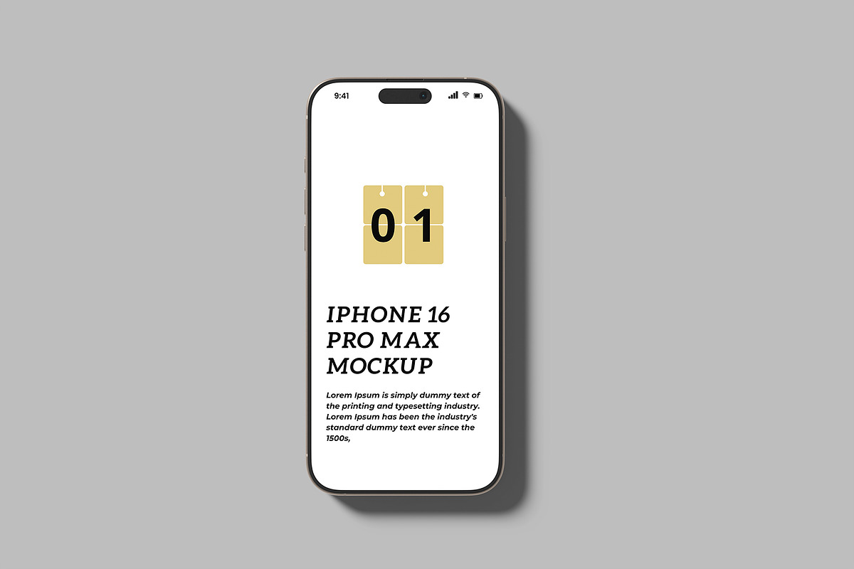 iPhone 16 Pro Max Mockup, an iPhone Mockup by Bangdastudio (Photo 7 of 11)