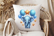 Elephant Birthday Watercolor Clipart, an Illustration by RobertsArt (Thumbnail 6 of 8)