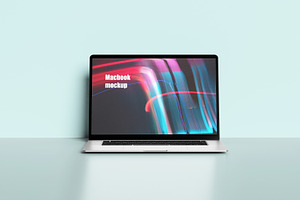 MacBook On Desk Mockup