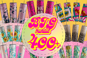Bundle Sublimation Wraps Tumbler PNG