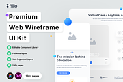 Filllo Web Wireframe UI Kit, an UI Kit Template by floxui (Thumbnail 1 of 6)
