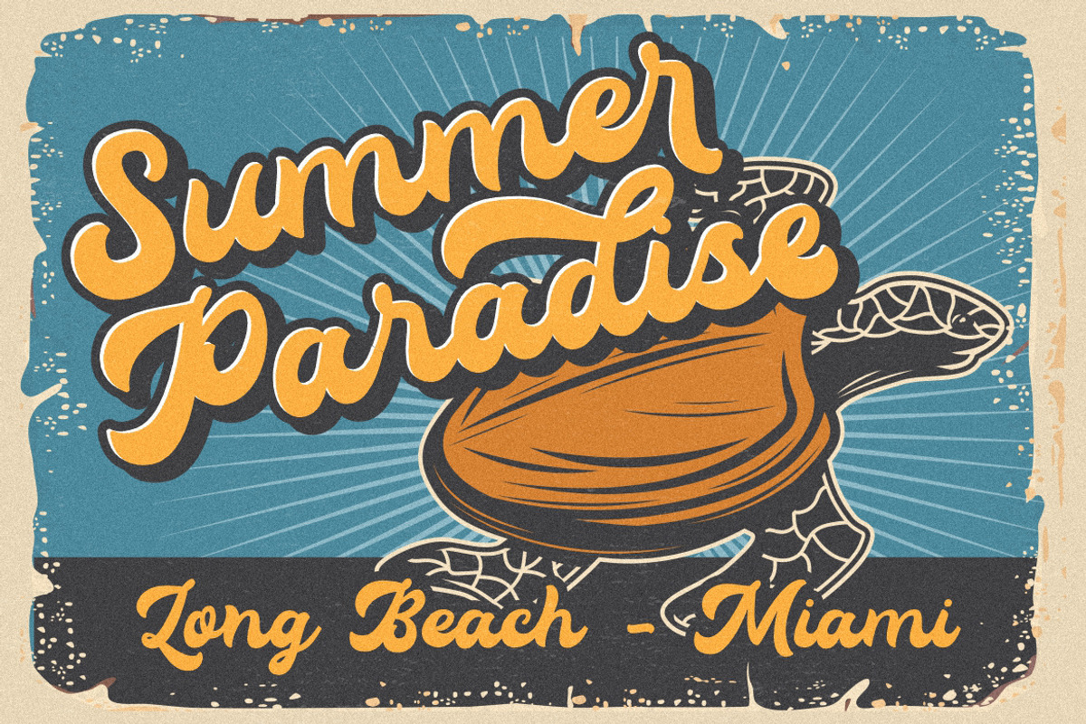 Klassik Style Retro Bold Script, a Script Font by Creatype Studio (Photo 5 of 9)