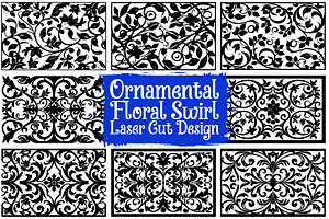 Floral Swirl Ornament Vector Set, an Illustration by balal