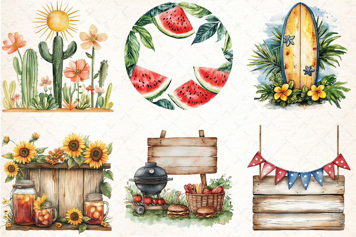 Summer Wooden Sign Sublimation, an Illustration by Libby Wishes (Photo 2 of 6)