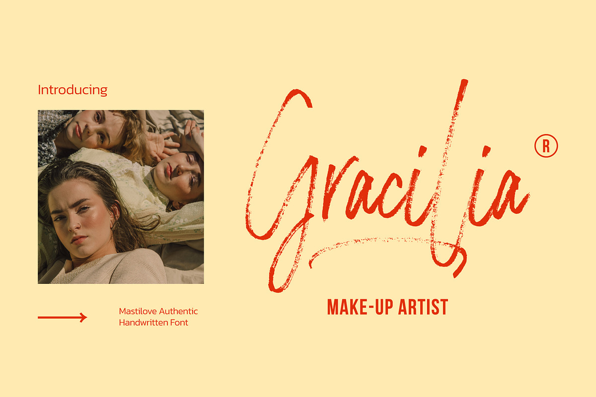 Mastilove Brush Handwritten Font, a Script Font by Rocket Template (Photo 3 of 9)