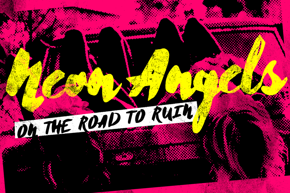 Cherie Bomb - Punk rock script font, a Script Font by Great Scott! (Photo 5 of 8)