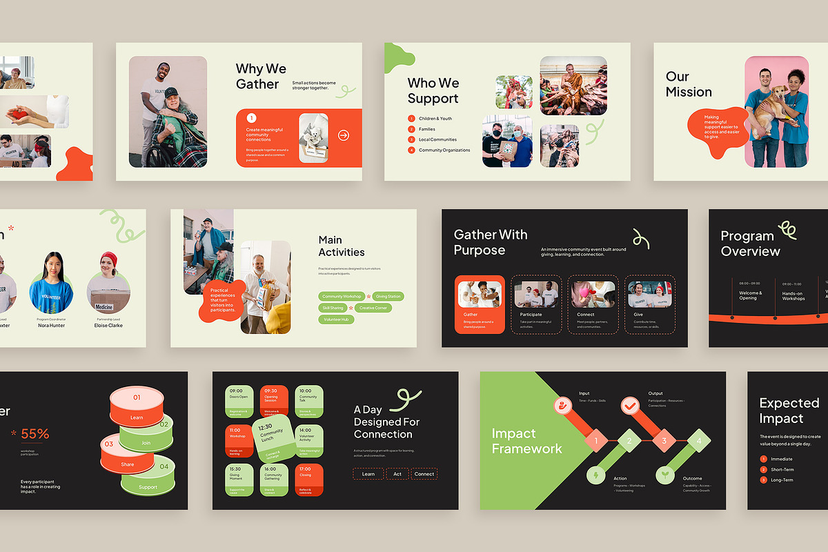 Kindora Charity Event Google Slides, a Presentation Template by New Coral Design (Photo 3 of 10)