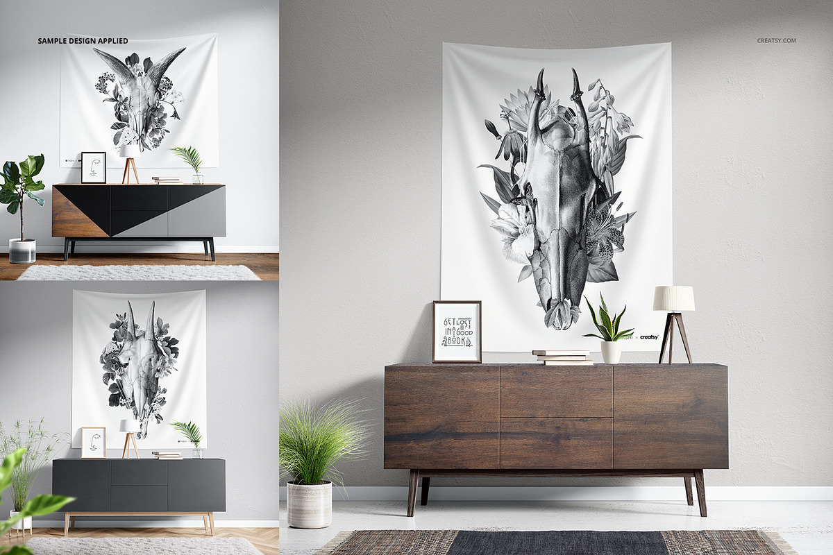 Tapestry Many Sizes Mockup Set, a Household Mockup by Creatsy (Photo 5 of 9)
