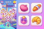 Soft charm Match 3 game assets, a Graphic by illusign (Thumbnail 1 of 3)
