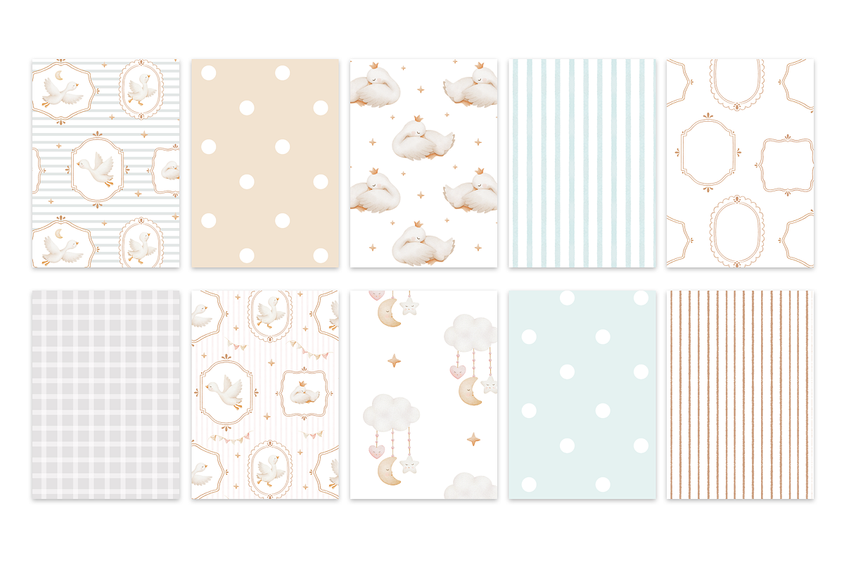 Silly Goose Watercolor Nursery Set, an Animal Illustration by tetiartline (Photo 4 of 12)