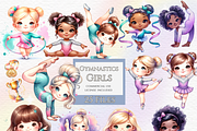 Watercolor pastel gymnastics clipart, a Sport Illustration by Invite to Clipart (Thumbnail 1 of 7)