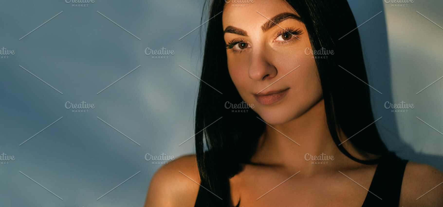 Night female beauty wellness portrait luminosity, a Person Photo by Photo Drive Studio