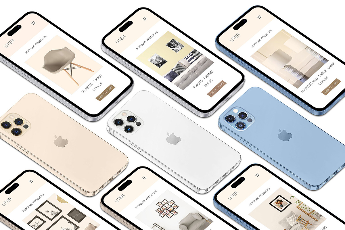 3D iPhone Presentation Mock-Up 18, an iPhone Mockup by Graphicsworld125 (Photo 3 of 7)