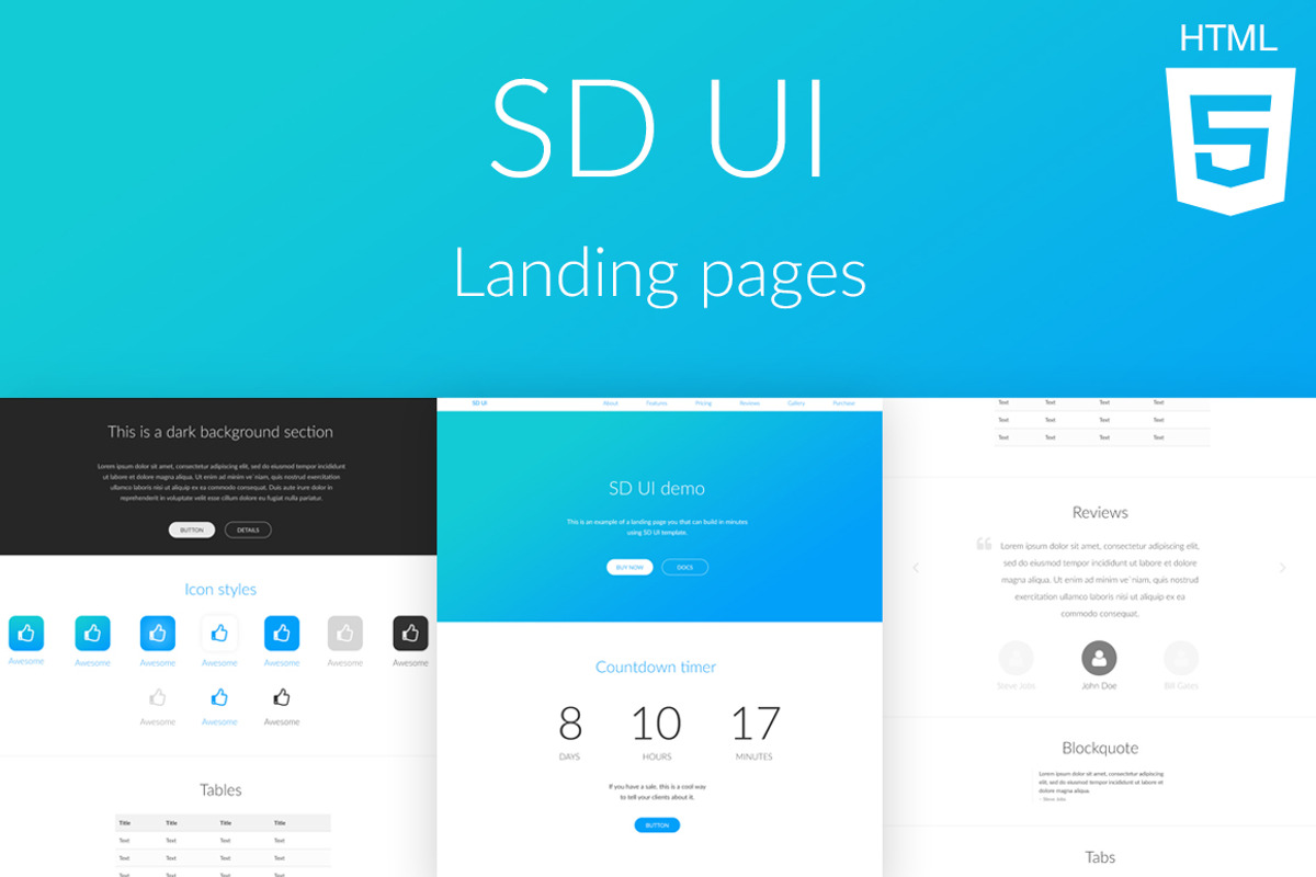 SD UI landing pages, a HTML Template by SD Themes (Photo 1 of 5)