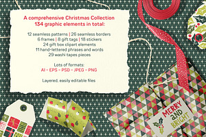 Retro Christmas Clipart And Patterns