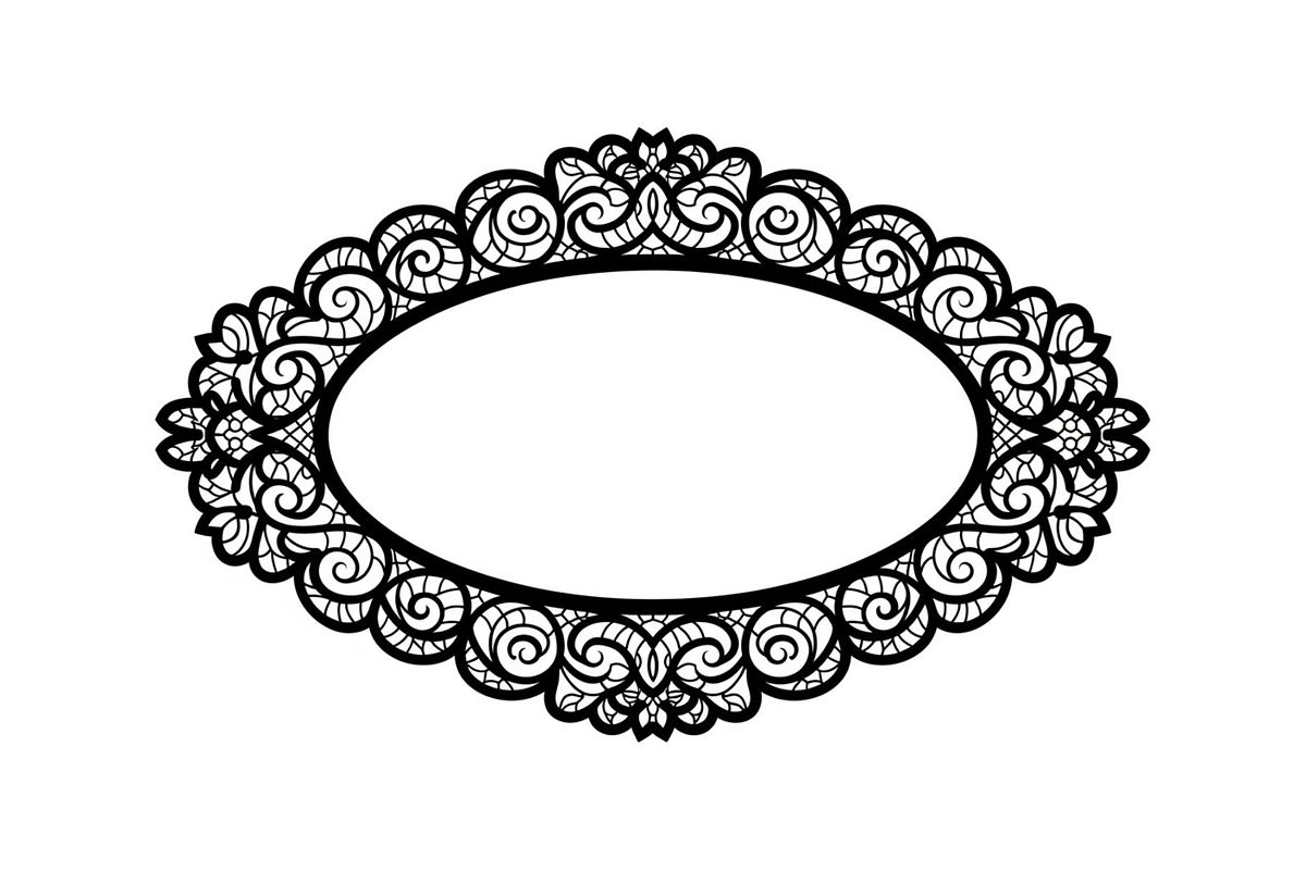 Vintage Lace Oval Frame Bundle, an Illustration by yasushie (Photo 24 of 30)