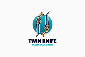 Twin Knife Simple Mascot Logo, a Branding & Logo Template by Artnivora.Std