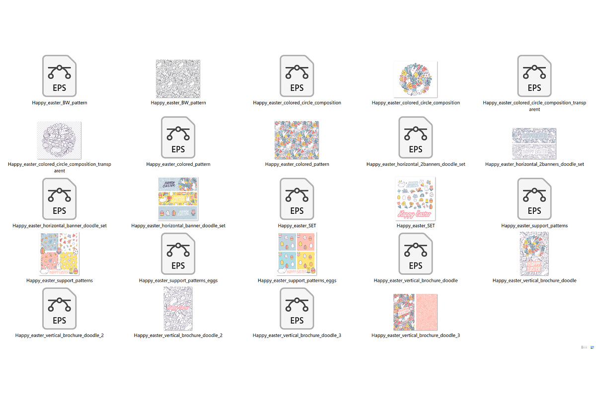 Happy Easter doodles and patterns, an Illustration by kostolom3ooo (Photo 11 of 11)