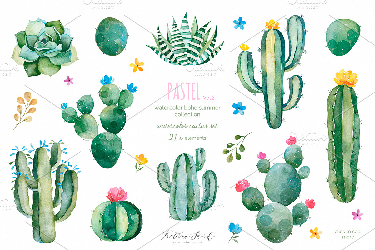 Pastel Vol.2. Boho Summer collection, an Animal Illustration by Kate_Rina (Photo 2 of 9)