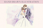 Watercolor Wedding Invite Set, a Marketing Template by Elena Naumchenkova (Thumbnail 2 of 4)