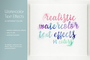 Unique Watercolor Text Styles Vol. I