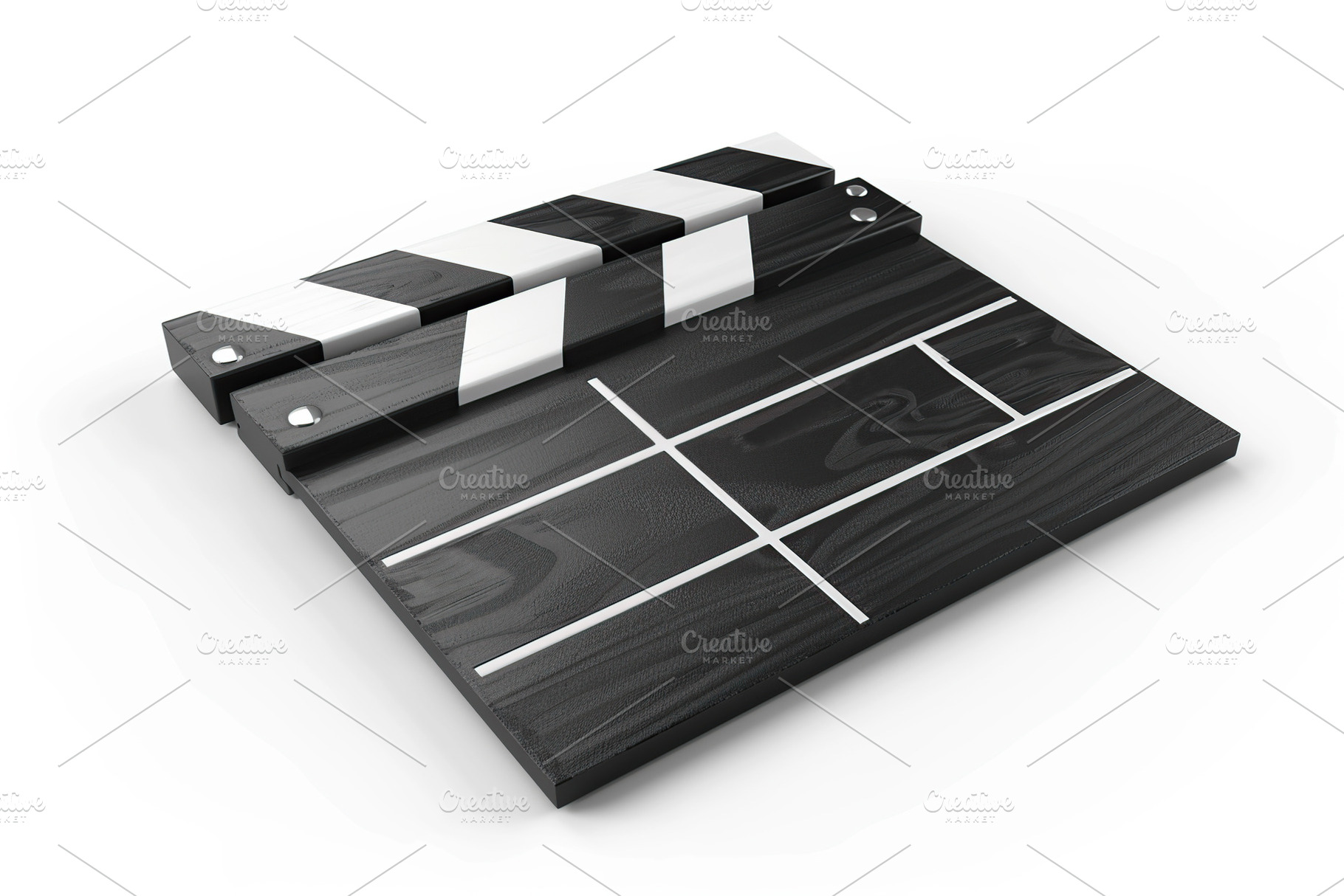 Clapper board on white background, an Industrial Photo by AlyaAnd