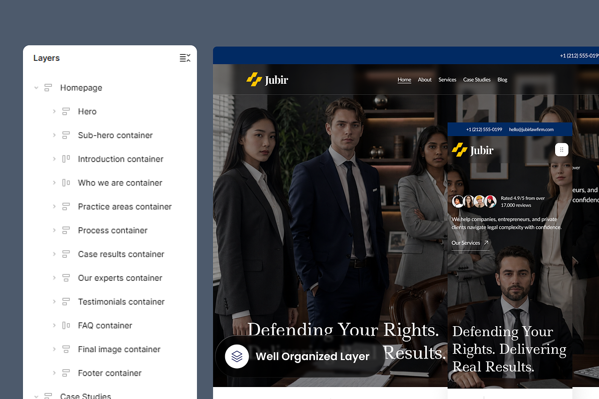 Jubir - Law Firm Website, a Landing Page Template by SLAB! Design (Photo 2 of 5)