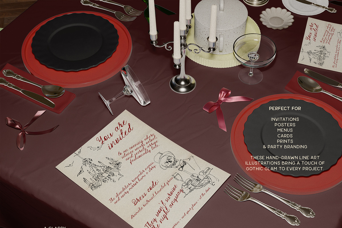 Ghostly Gala: Halloween Clipart, a Decorative Illustration by Purple (Photo 3 of 11)