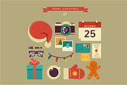 Christmas Infographics / flat icons, an Illustration by Marish (Thumbnail 2 of 2)
