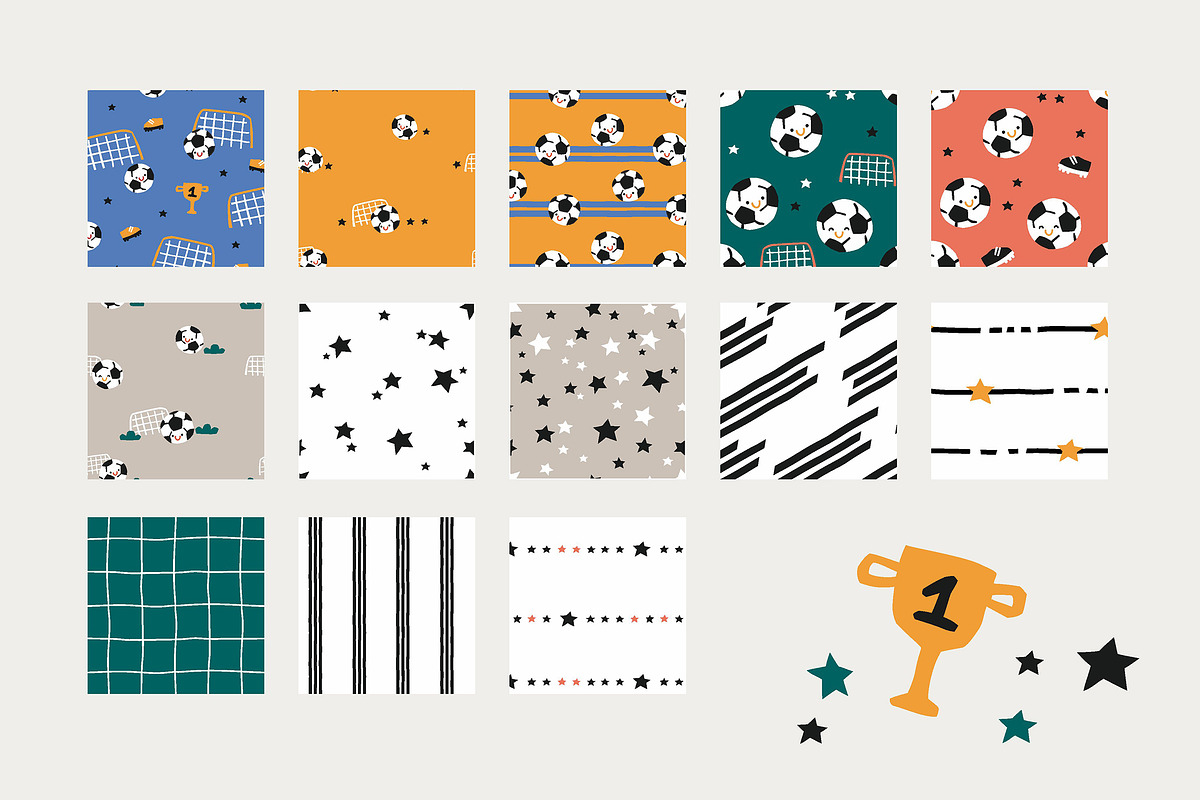 GOAL! football graphic collection, a Pattern Graphic by SurfaceStories (Photo 5 of 11)