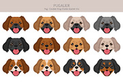 Pugalier (Cavapug) dog mix, an Animal Illustration by pet design shop (Thumbnail 6 of 6)