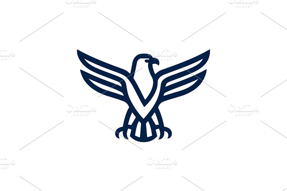 Eagle minimal logotype emblem preview 2