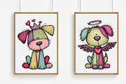 Whimsical Valentine’s Day Dog Clipar, an Illustration by Libby Wishes (Thumbnail 5 of 7)