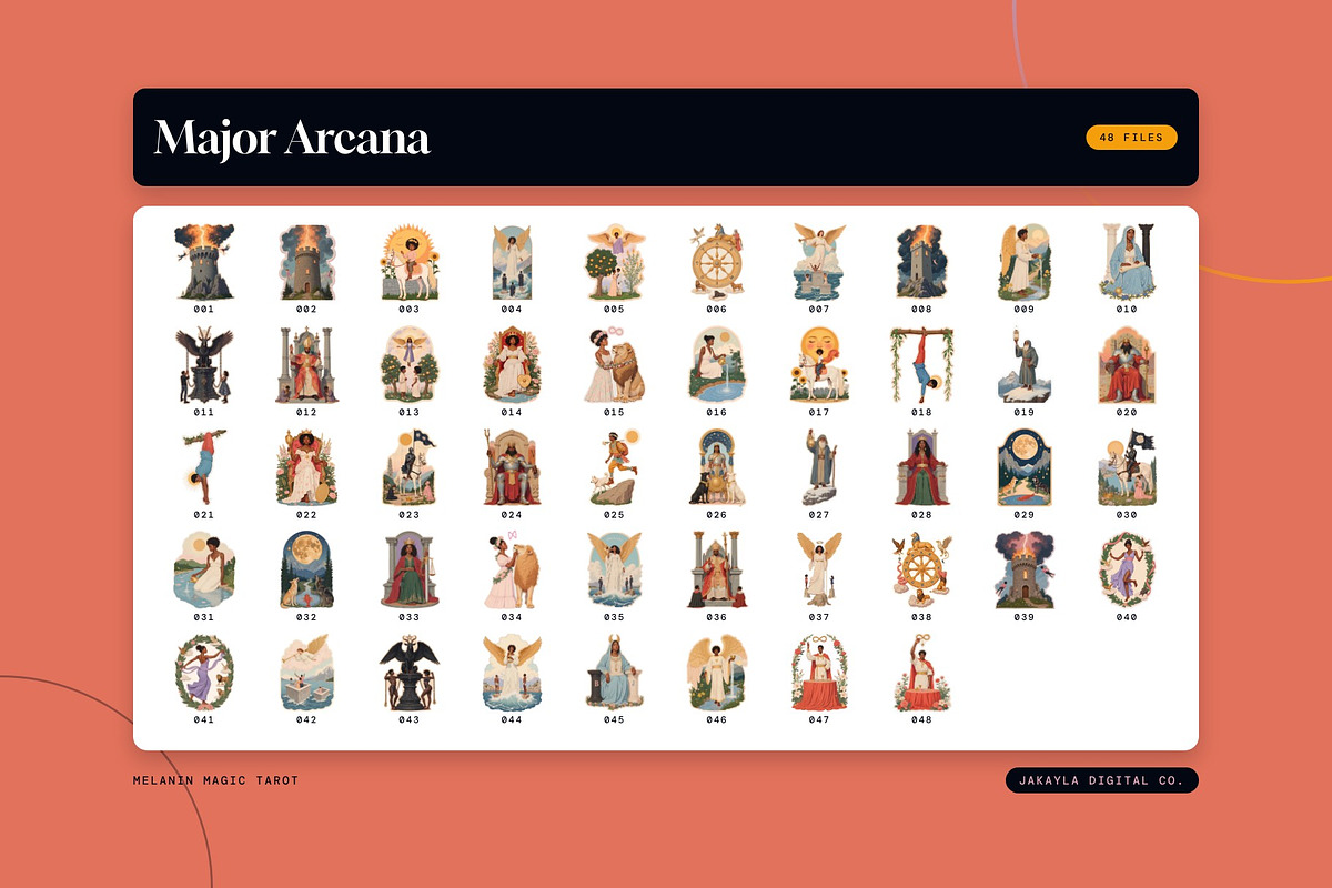Melanin Magic Tarot Deck PNG, an Advertising Mockup by Jakayla Digital Co (Photo 3 of 10)