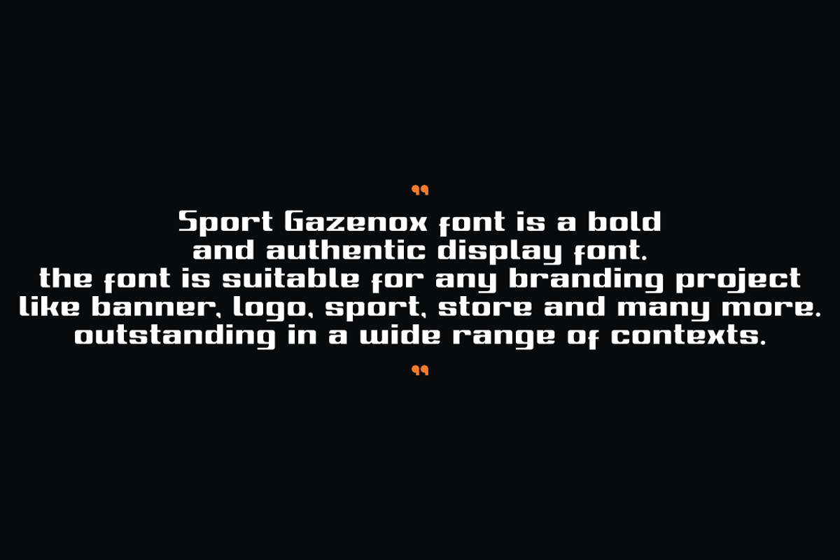 Sport Gazenox, a Sans Serif Font by QR Design Studio (Photo 7 of 11)