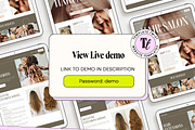 Hairdresser Stylist Website Template, a Templates & Theme by Template Twist Shop (Thumbnail 3 of 10)