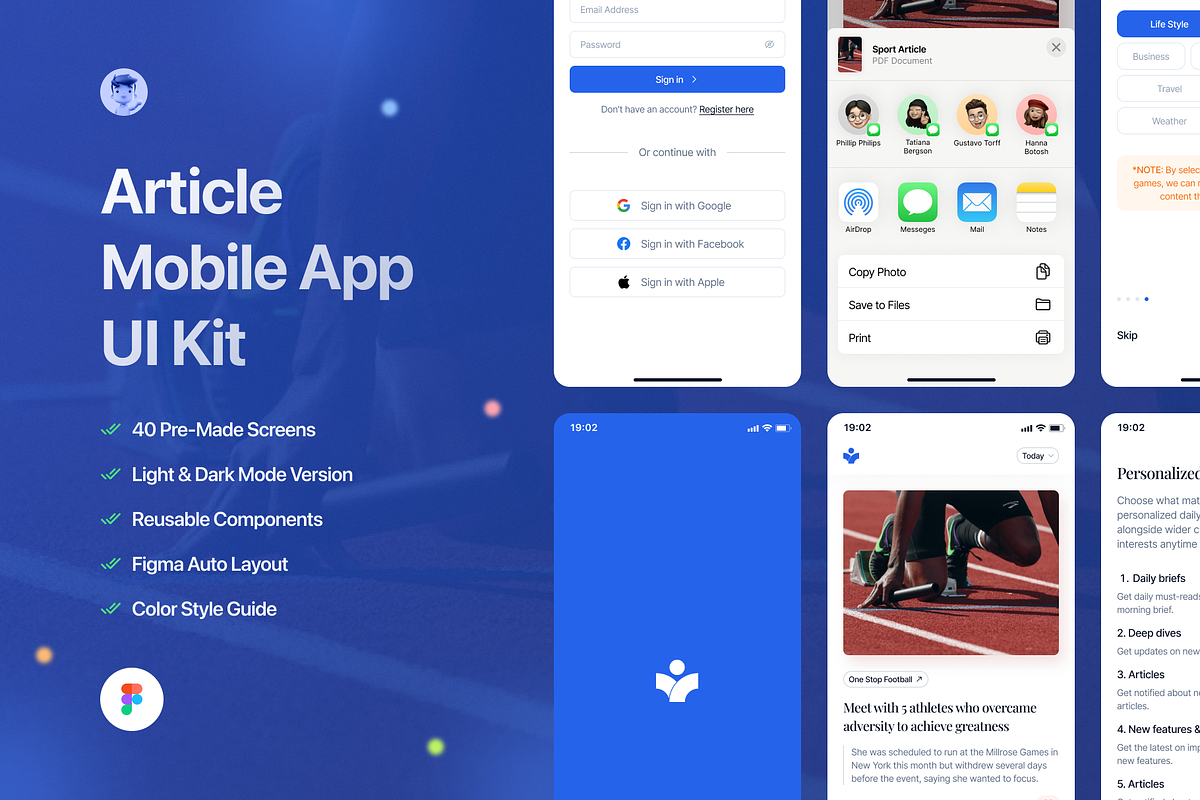 Informa - Article Mobile App UI Kit, an UI Kit Template by andrisetiawannn (Photo 1 of 5)