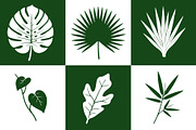 Exotic Tropical Leaf Silhouettes, an Object Graphic by Designgrove (Thumbnail 1 of 4)